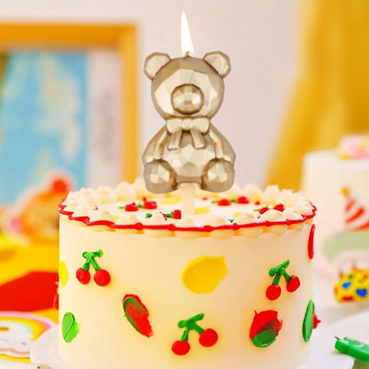 เทียนวันเกิดรูปหมี-เทียนวันเกิด-เทียนปักเค้ก-เทียนวันเกิดแฟนซี-happy-birthday-ปาร์ตี้วันเกิด-หรูหรา
