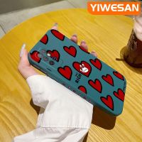 YIWESAN เคสสำหรับ Infinix Note 8 Note เคส8i โชคดีแบบหัวใจรักสีแดงสวยงามบางดีไซน์ใหม่เคสโทรศัพท์ป้องกันขอบสี่เหลี่ยมเคสนิ่มเคสปลอกซิลิโคนกันกระแทก