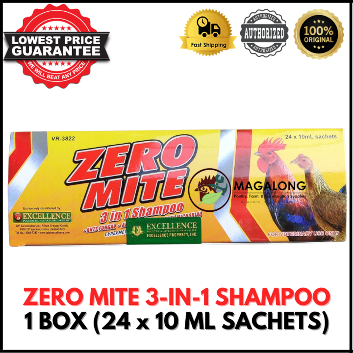 ZERO MITE 3 IN 1 SHAMPOO 1 BOX (24 X 10 ml SACHETS) EXCELLENCE