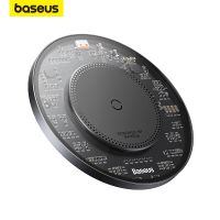 Baseus 15W Fast Wireless Charger For iPhone 14 13 12 For Airpods Visible Qi Wireless Charging Pad For Samsung S22 S10 Xiaomi