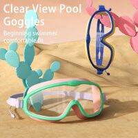 Swimming Glasses Silicone Wide Vision Swimming Eyewear Waterproof Adjustable High Clarity Swimming Goggles For Underwater Use