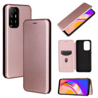 Oppo A95 5G / F19 Pro Plus Case, EABUY Carbon Fiber Magnetic Closure with Card Slot Flip Case Cover for Oppo A95 5G / F19 Pro Plus