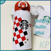 Starbuck ถ้วยน้ำร้อนแก้วทัมเบลอร์ทรงสี่เหลี่ยมขนาด350มล. กล่องของขวัญแก้วสะท้อนแบบเกาหลีฝาปิดแบบตีกลับได้304สแตนเลส