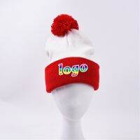 【cw】 Winter Custom HatsWoman New BeaniesColor Matching Warmer BonnetCap Two-tone Knitted Hat