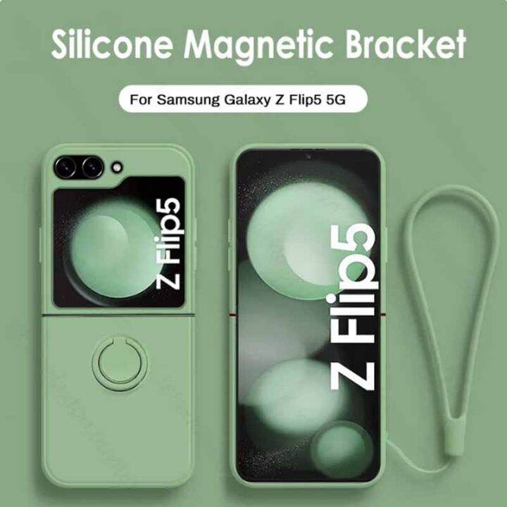 For Samsung Galaxy Z Flip5 5g Case With Lanyard Silicone Cover For Samsung Zflip5 Flip 5 Zflip 5