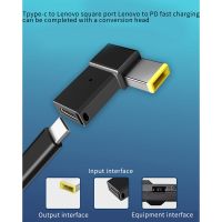 100W USB Type C Female to Square PD Plug Converter USB-C Fast Charging for Thinkpad Laptop DC Power Adapter Connector