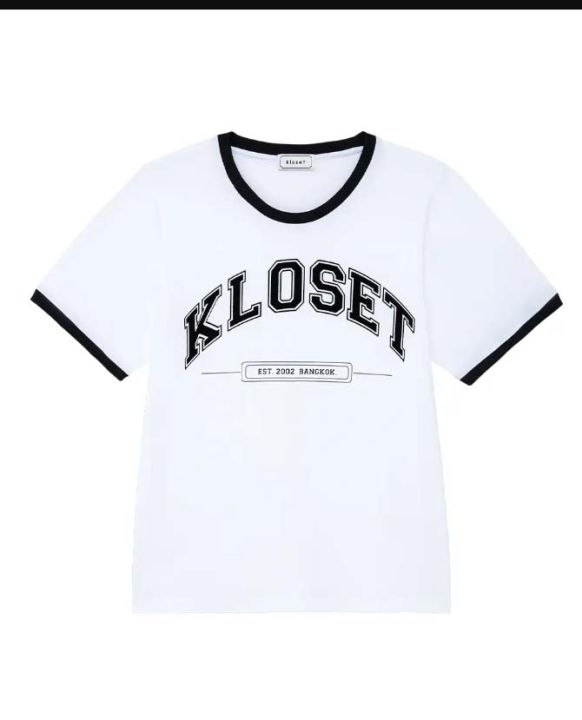 kloset-kk23-t002-kloset-logo-t-shirt-เสื้อยืด-เสื้อkloset-เสื้อผู้หญิง