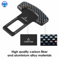 2Pcs Safety Belt Buckles Real Carbon Fiber Car Seat Alarm Canceler Stopper Plug Thick Insert Socket Seatbeltts Lock Buckle