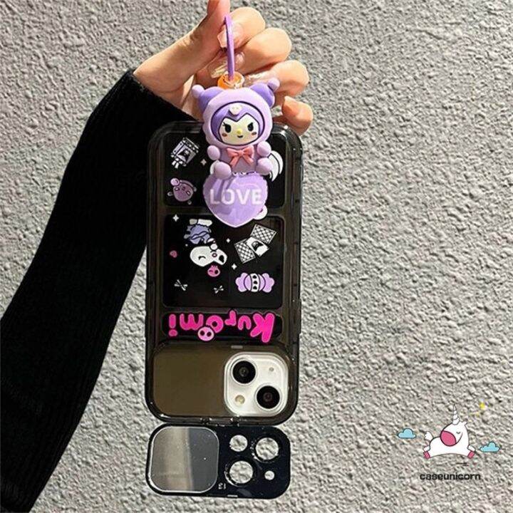 เคสโทรศัพท์มือถือ-ซิลิโคนนิ่ม-กันกระแทก-ลายการ์ตูนคุโรมิน่ารัก-แบบสร้างสรรค์-สําหรับ-iphone-12-13-14-max-xr-7-8-x-xs