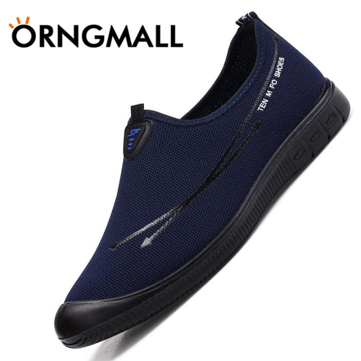 orngmall-รองเท้ากีฬารองเท้าลำลองผู้ชายผู้ชายรองเท้าตาข่ายระบายอากาศรองเท้ากีฬาสำหรับผู้ชายรองเท้ากีฬาแฟชั่น