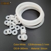 white silicon o rings OD8mm 360mmx3.1mm Thickness Food Grade Seals no poison Heat Resistance O Ring Seals Gaskets