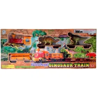 DINOSAUR TRAIN B/O TRACK AND TRAIN 12 PCS. รถรางไฟบรรทุกไดโนเสาร์ จำลองรถไฟยุคดึกดำบรรพ์ รถไฟวิ่งราง ใส่ถ่าน มีเสียงมีไฟ