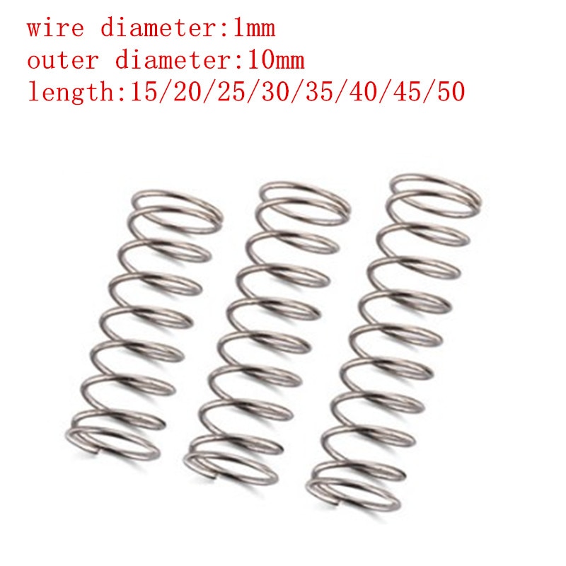 Wire dia 1.2mm OD 14-20mm Long 10-50mm 304 Stainless steel Compression Spring 