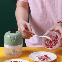 【CW】 Electric Garlic Press USB Water-proof Plastic Meat Grinder Masher Machine Vegetable Crusher Tools