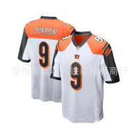 เสื้อ NFL ในตำนานรุ่นที่สอง Tigers Rugby Wear Bengals #9 Joe Burrow Jersey