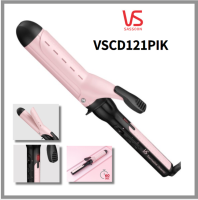 Vidal SASSOON เครื่องยืดเหล็กหนีบผมเรียบ VSCD121PIK เครื่องม้วนผม Bongo Glam Wave 38มม. การหมุนรหัส360ควบคุมอุณหภูมิ25ขั้นตอน