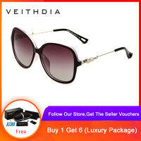 VEITHDIA แว่นกันแดด สไตล์วินเทจแนวย้อนยุค  Polarized แว่นตากันแดด แว่นโพลาไรซ์ ขาแว่นพิมพ์ลายเสือดาว สำหรับผู้หญิง – 7026