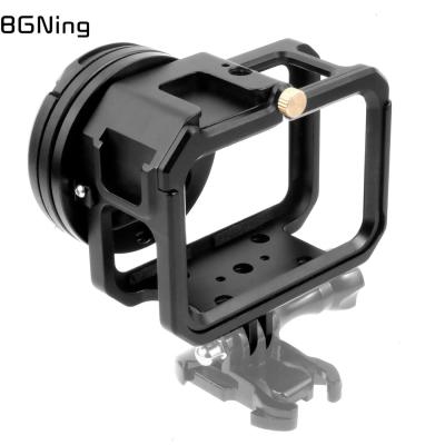 สำหรับ Gopro 9 โลหะกรอบป้องกัน Cage Rig สำหรับ GoPro Hero11 สีดำอุปกรณ์เสริมสำหรับกล้องแอคชั่นแคมเมรา w 52mm UV Lens Filter Mount Adapter-zptcm3861