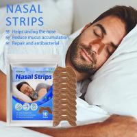 ใหม่ 10 ชิ้นทิ้ง Anti Snoring Nasal Strip Relief Stop Snoring Stuffy Ventilation Nose Patches ปรับปรุง Sleep Health Care Tool-Souyine