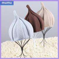 MUMU Toddler Baby Kids Warm Winter Windmill Caps Pointed Hats Knitted Wool Twisted Flower