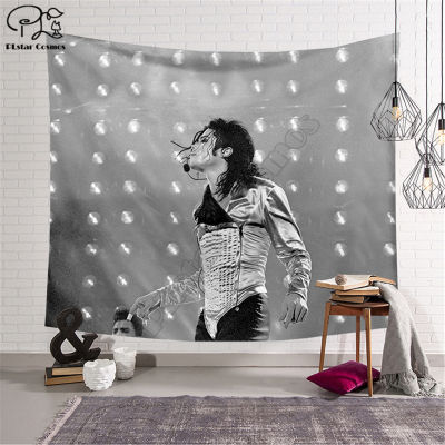 【cw】Michael Jackson pattern Funny cartoon Blanket Tapestry 3D Printed Tapestrying Rectangular Home Decor Wall Hanging style-3
