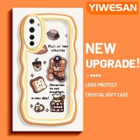 YIWESAN เคสสำหรับ Realme 6 6S Narzo แบบใหม่เต็มไปด้วยความอ่อนหวานขอบครีมดีไซน์ใหม่กันกระแทกแบบใสนิ่มเคสมือถือโปร่งใสลายกล้องถ่ายรูปเรียบง่ายอ่อนโยนฝาครอบป้องกัน