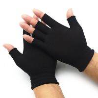 ✑ Outdoor Sports Half Finger Fingerless Gloves Bicycle Wearproof Riding Road for Women and Men Wool Knit Wrist Cotton Gloves