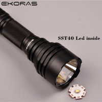 Ekoras S9 SST40 1300 Lumens 6500K 18650 Flashlight Work Lamp Waterproof Outdoor Hunting LED Torch C8 Flashlight Camping Torch