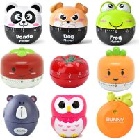 ﹍ 1Pcs Mechanical Cute Cartoon Animal Alarm Clock Countdown Home Decoration Kitchen Gadgets Cooking Timers Portable 25 colors