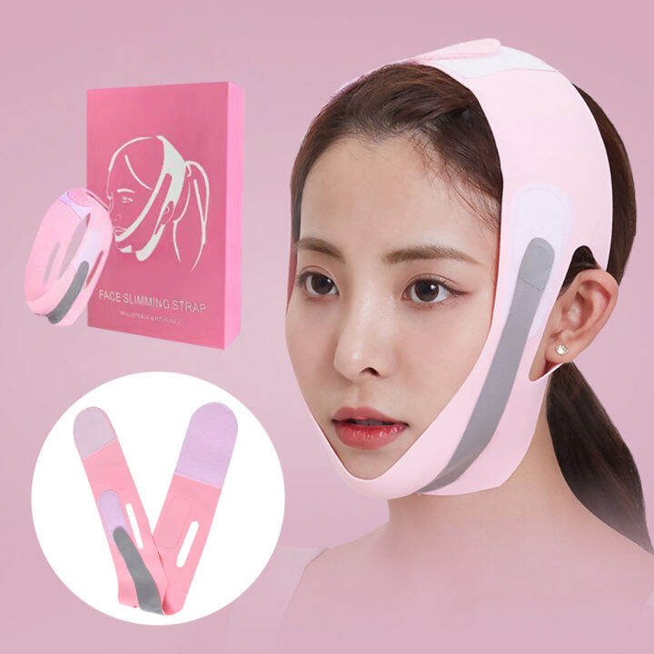 Huankai V Shape Thin Face Lift Slimming Mask Massage Tool Double Chin