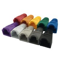 100PCS Mixed Color RJ45 Ethernet Network Cable Strain Relief Boots Cable Connector Plug Covers for CAT5 CAT5e CAT6 Cables