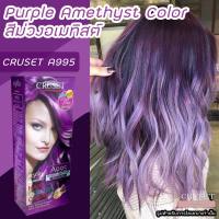 ครูเซ็ท A995 สีม่วง อเมทิสท์ ครีมย้อมผม ยาย้อมผม สีย้อมผม สีผม ราคาถูก Cruset A995 Purple Amethyst Hair Color Cream