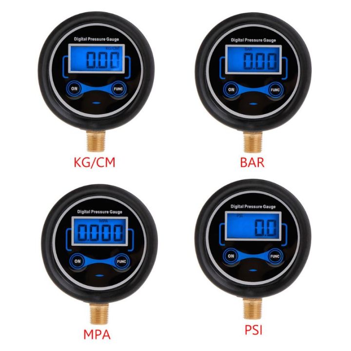 1-8npt-จอแอลซีดีจอแสดงผลดิจิตอลเครื่องวัดความดันลมยางเพื่อความปลอดภัยลดความเสี่ยงของการระเบิดของยาง-ความผิดพลาดความแม่นยำสูง