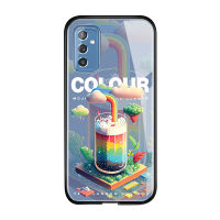 เคสปลอกสำหรับ Samsung Orico Galaxy M51 M52 5G M53 5G M62 F62เครื่องดื่มในช่วงฤดูร้อนเคสโทรศัพท์เรียบกระจกเทมเปอร์นุ่มเคสกันกระแทก