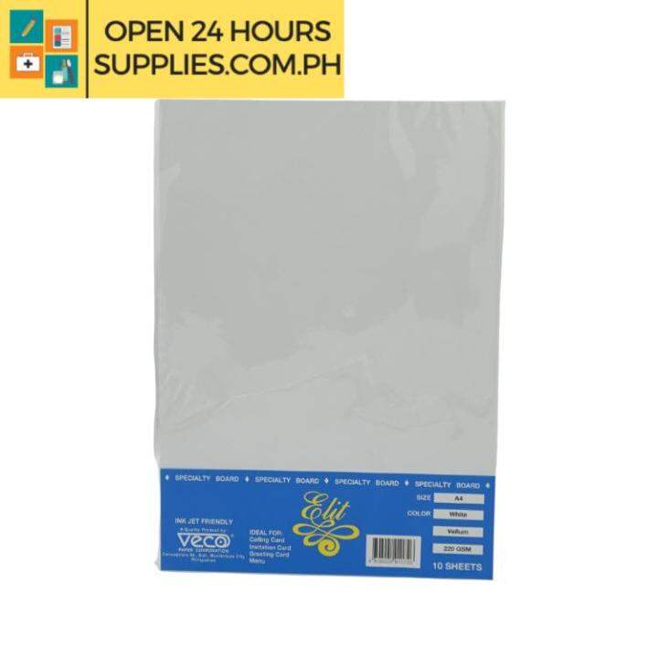 Elit Specialty Board Vellum 8 1/2 x 13 220 GSM 10 sheets specialty