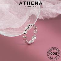 ATHENA JEWELRY 925 ต้นฉบับ ผู้หญิง ทอง แท้ เครื่องประดับ ความรักที่เรียบง่าย เครื่องประดับ แฟชั่น Silver แหวน เกาหลี เงิน R695