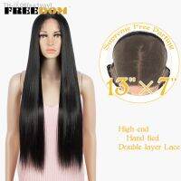 FREEDOM Synthetic Lace Front Wigs For Women 13x7 Long Straight Lace Front Wig 30 inch Free Part Natural Cosplay Lace Wigs [ Hot sell ] ea1voy