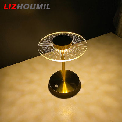 LIZHOUMIL Led Touch Sensor Table Lamp 3 Levels Dimming Desk Lights Decorative Bedside Lamp For Restaurant Hotel Bar