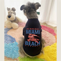 Schnauzer เสื้อผ้าคอตตอนพิมพ์โลโก้เสื้อเชิ้ตลายหมาคลาสสิกเสื้อยืดระบายอากาศแบรนด์สุดน่ารักเสื้อผ้าฝ้ายรูปอัศวินสำหรับสุนัขแมว