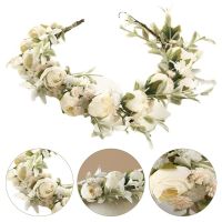 ‘；。、】= Bohemian Flower Crowns Wedding Jewelry Hairbands Tiaras Beach Floral Garland Wedding Wreaths New Flower Headband