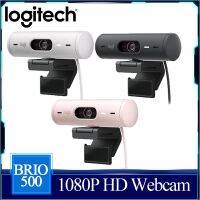 J20 Logitech Brio 500เว็บแคม HD เต็มรูปแบบพร้อมโหมดการแสดงการแก้ไขไฟเปิดปิดอัตโนมัติอัตโนมัติไมโครโฟนลดเสียงรบกวนแบบคู่สำหรับการประชุม