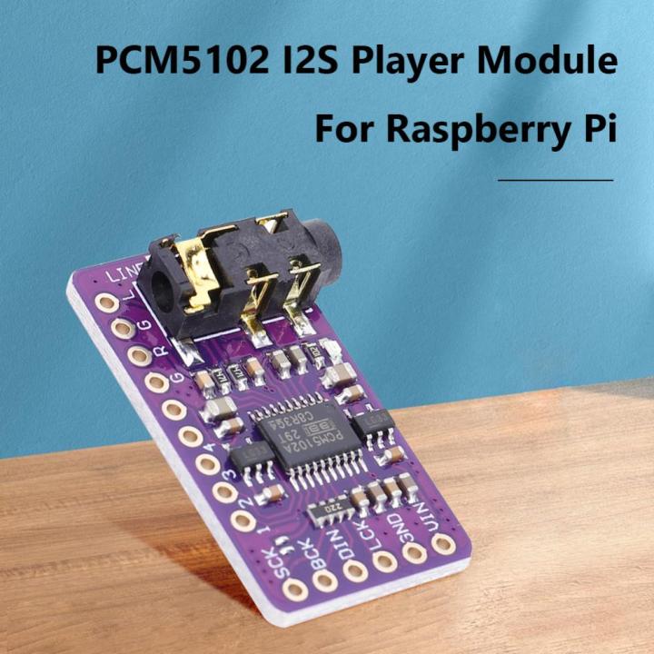 อินเทอร์เฟซ-i2s-pcm5102a-ตัวถอดรหัส-dac-เสียงลอสเลสดิจิทัล-i2s-ตัวถอดรหัส-dac-iis-สำหรับบอร์ดรูปแบบ-pi-phat-ราสเบอร์รี่