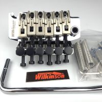 Wilkinson ได้รับใบอนุญาตระบบล็อค Tremolo คู่แบบ6สายบริดจ์42มม. น็อต R2 WODL1เงินโครเมี่ยม