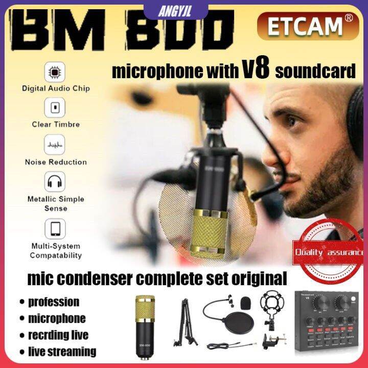 【Local Stock】BM800 Condenser Microphone Complete Set Mic Condenser
