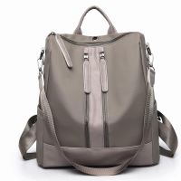 Backpack womens large-capacity dual-use waterproof Oxford cloth backpack Korean travel fashion backpack all-match female bag双肩包女大容量两用防水牛津布背包韩版旅行时尚背包百搭女包可以放钱包