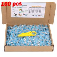 100pcs Heat Shrink Butt Splice Connectors Wire Connector Heat Sleeve Tube Electrical Splice Solder Cable Heat Shrink with Solder