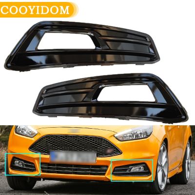 Newprodectscoming Front Bumper Fog Light Cover Grille Foglights headlights covers frame hole car accessories for Ford Focus ST 2015 2016 2017 2018