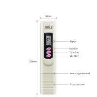 Digital PH Tester TDS Meter จอแสดงผล LCD สำหรับวัดคุณภาพน้ำความบริสุทธิ์สระว่ายน้ำ Aquarium