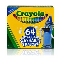 Crayola Ultra Clean Washable Crayons เครโยล่า สีเทียนล้างออกได้ อัลตร้าคลีน 64 สี สำหรับเด็กอายุ 4 ปีขึ้นไป บริการเก็บเงินปลายทาง