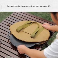 Outdoor Camping Cast Iron Skillet Carrier Storage Tote Bags Portable Cookware Barbecue Plate Tray Frying Pan Iron Pot Organizer